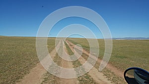 Steppe road mongolia photo