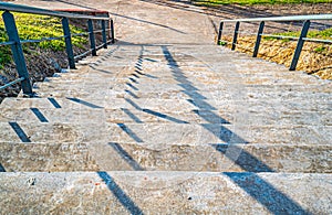 Stepped concrete stairs in Parque Deportivo Costanera Norte in Buenos Aires photo