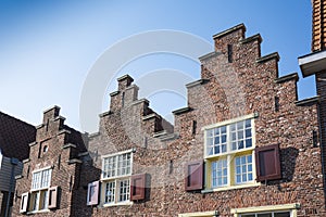 Stepped gable houses in Alkmaar, The Netherlands