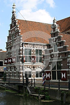 Stepped gable houses in Holland