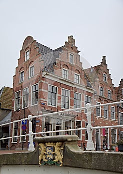 Stepped gables in historical Dokkum, Netherlands