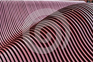 Stepped metal wave patterns