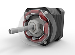 Stepper motor internal components