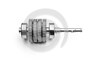 Stepper motor rotor on white