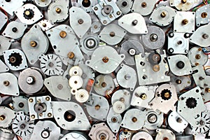 Stepper motors as industrial e-waste background