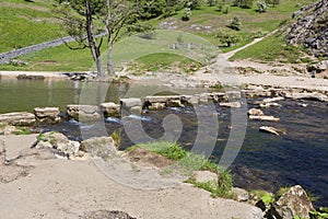 Stepping stones, Dovedale, Derbyshire, UK