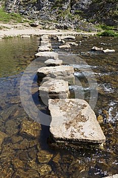 The stepping stones, Dovedale, Derbyshire, UK