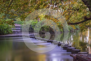 Stepping Stones over the river Mole, Surrey, UK