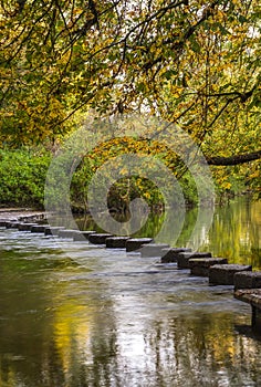 Stepping Stones over the river Mole, Surrey, UK