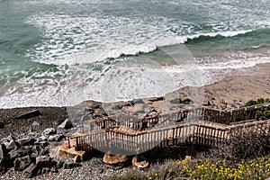 Steps for Beach Access to South Carlsbad State Beach