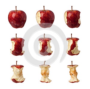 Steps for eating an apple