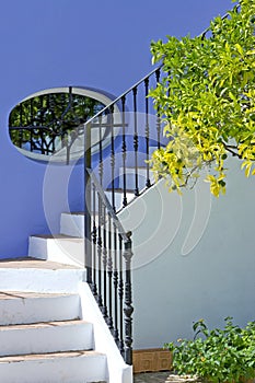 Steps of house in Spanish Pueblo