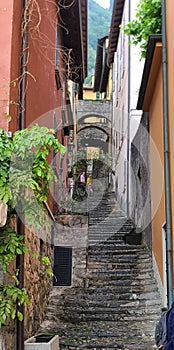 Steps and Houses in Varenna, Italy