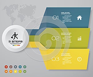 3 steps Infographics element chart for presentation. EPS 10.