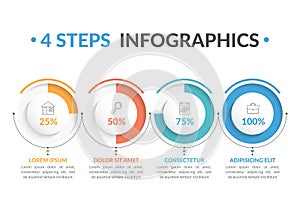 4 Steps Infographics