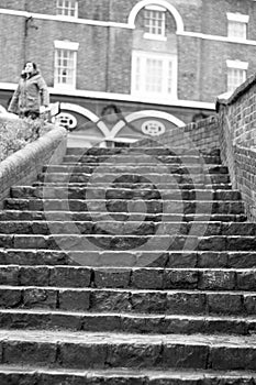 Steps, Iron Bridge, Shropshire, England UK