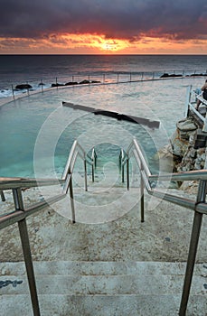 The steps leading down into Bronte Ocean Baths Australia photo