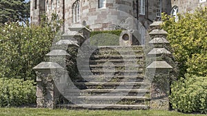 Steps leading up to a castle