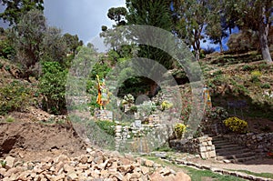 The steps leading up to the Yumani Community on the Isla del Sol on Lake Titicaca