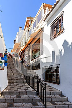 Steps on a narrow street in Mijas