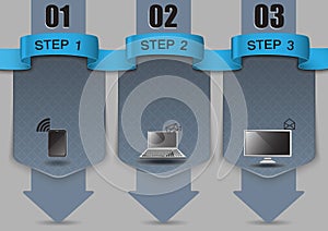 Steps of progress, blank template for infographic on your website