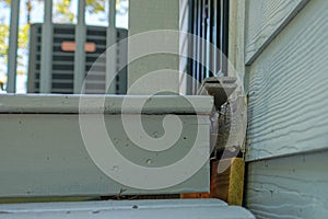 Steps separating from house due to subsidence