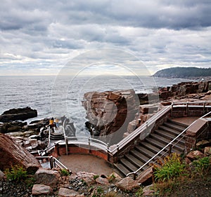 Steps At Thunder Hole