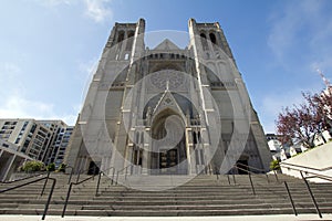 Steps to Grace Cathedral in San Francisco photo