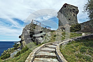 Steps to Paolina Tower in Corsican Nonza village