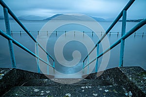 Steps to the sea in Ashton Gourock Inverclyde, Scotland
