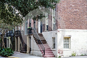 Steps on Traditional Townhouses in Savannah