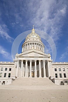 On the steps of the West Virginia Capital Building