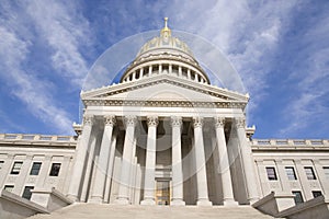 On the steps of the West Virginia Capital Building