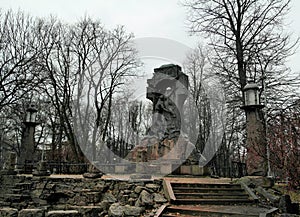 Steregushchy Monument destroyer in the Alexander Park of St. Petersburg