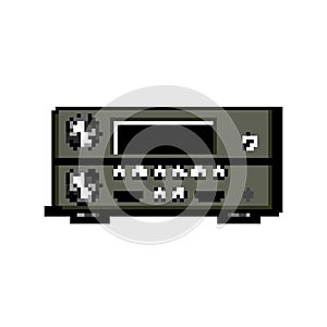 stereo av receiver game pixel art vector illustration