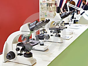 Stereo microscopes on display