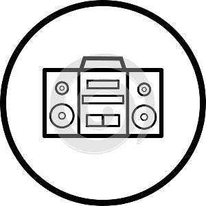 Stereo music player vector symbol