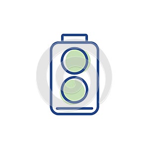 stereo sound icon lineal color. simple vector logo illustration