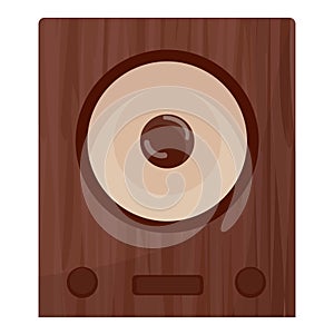 Stereo speaker icon cartoon vector. Big sound listening