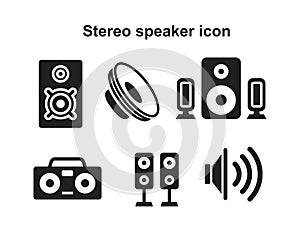 Stereo Speaker Icon template black color editable. Stereo Speaker Icon symbol Flat vector illustration for graphic and web design