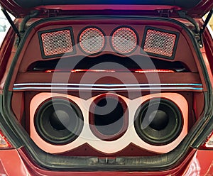 Stereo and speakers in car