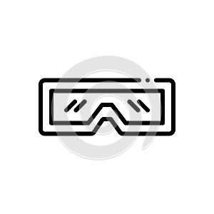 Black line icon for Stereograph, stereo and view photo