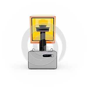Stereolithography printer 3d rendering isolated