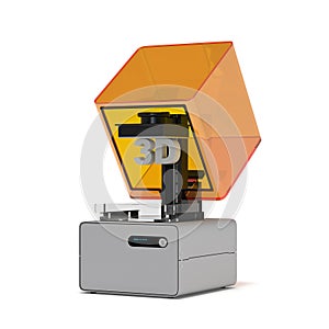 Stereolithography printer 3d rendering photo