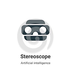 Stereoscope vector icon on white background. Flat vector stereoscope icon symbol sign from modern augmented reality collection for