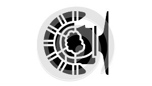 stereotactic radiosurgery glyph icon animation