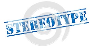 Stereotype blue stamp