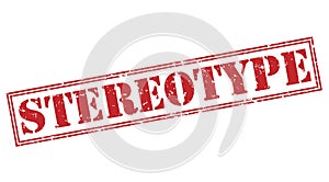 Stereotype red stamp