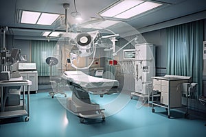 sterile operating room setup for ureteroscopy photo