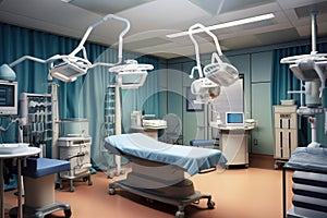 sterile operating room setup for ureteroscopy photo